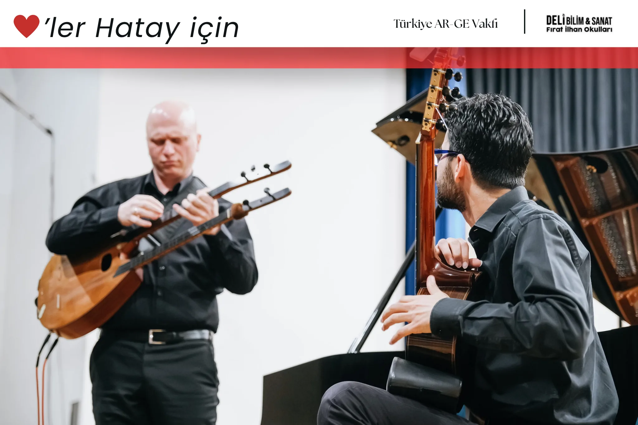 Kalpler Hatay İçin Dayanışma Konseri sahne fotoğrafı