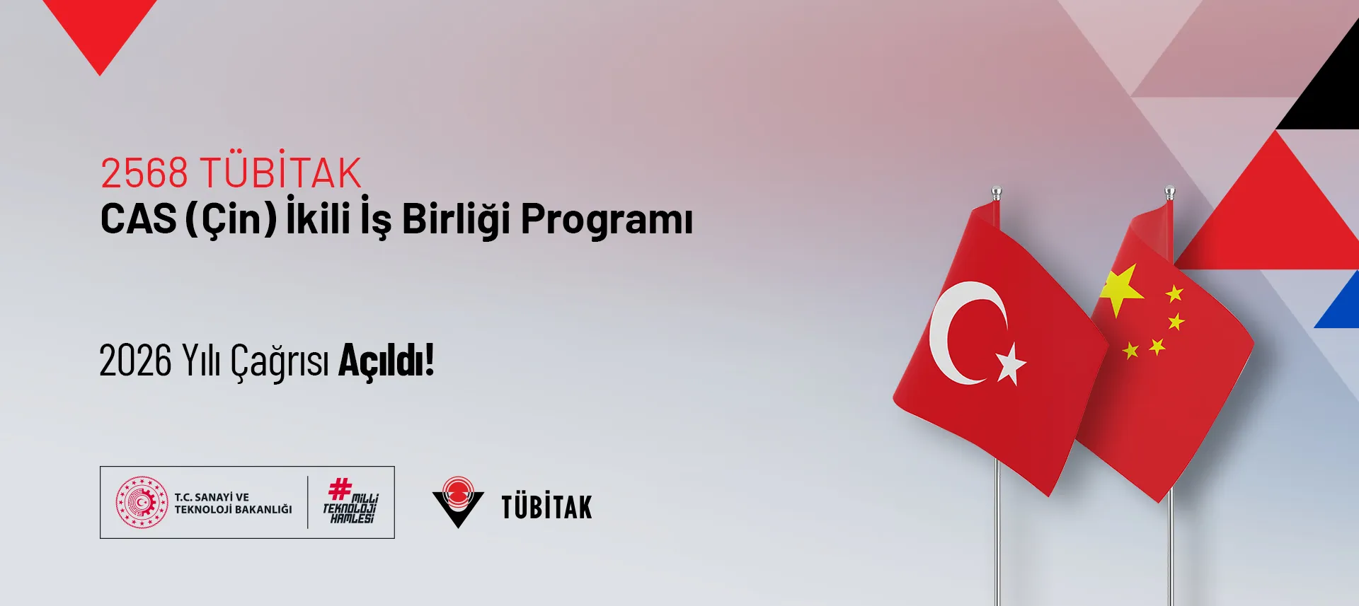 2568 TÜBİTAK-CAS Çin ikili iş birliği çağrısı görseli